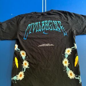 Civil Regime black and blue cotton streetwear tee #skater dm for offers or measu